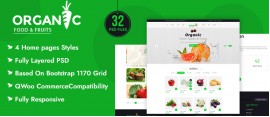 Organic Food and Fruits Template