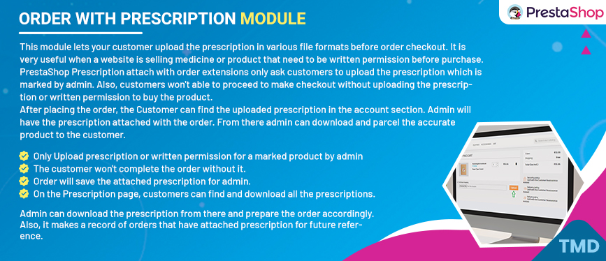 Prestashop Order With Prescription Module