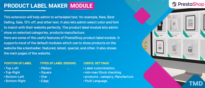 Prestashop Product Label Maker Module