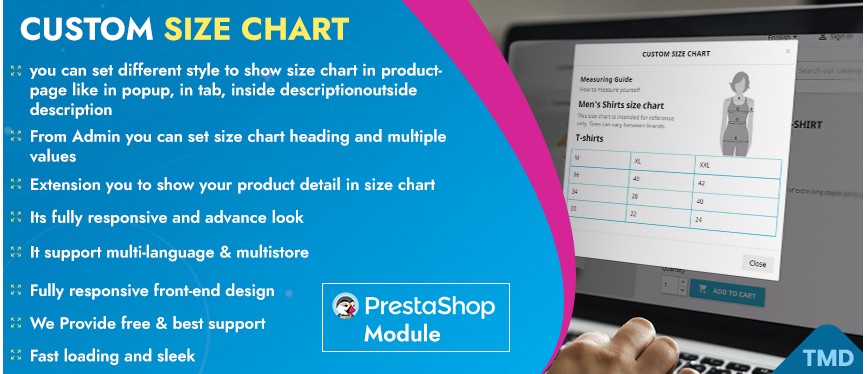 Prestashop Custom Size Chart Module Prestashop Custom Size Chart Module