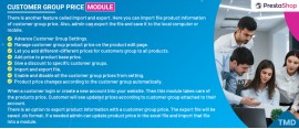 Prestashop Customer Group Price Module