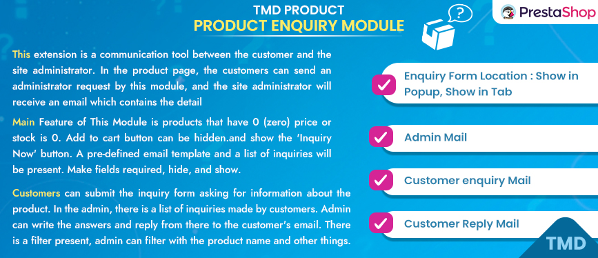 Prestashop Product Enquiry Module