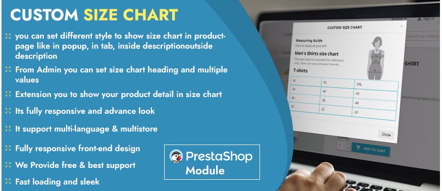 Prestashop Custom Size Chart Module