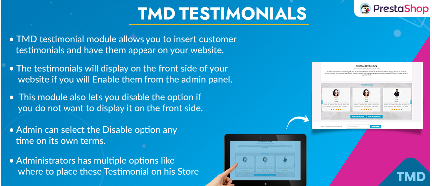 Prestashop Testimonials Module Prestashop Testimonials Module